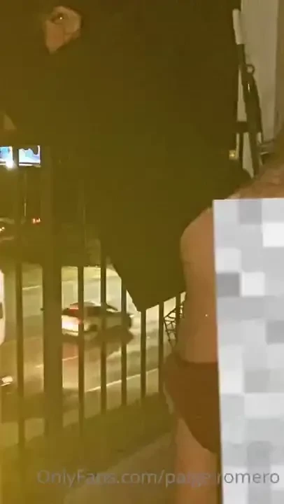 Preview for public fucking on the balcony while cars drive by 