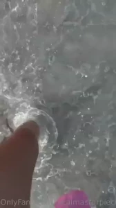 Feet and warm sand cold water cool breeze would you like to walk here