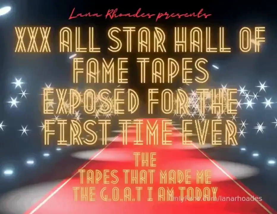You can catch my name in the hall of fame and these are the tapes that 