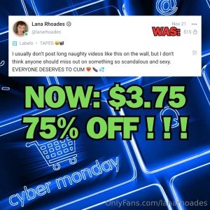 Cyber monday deals 75 off today only better act fast https onlyfans