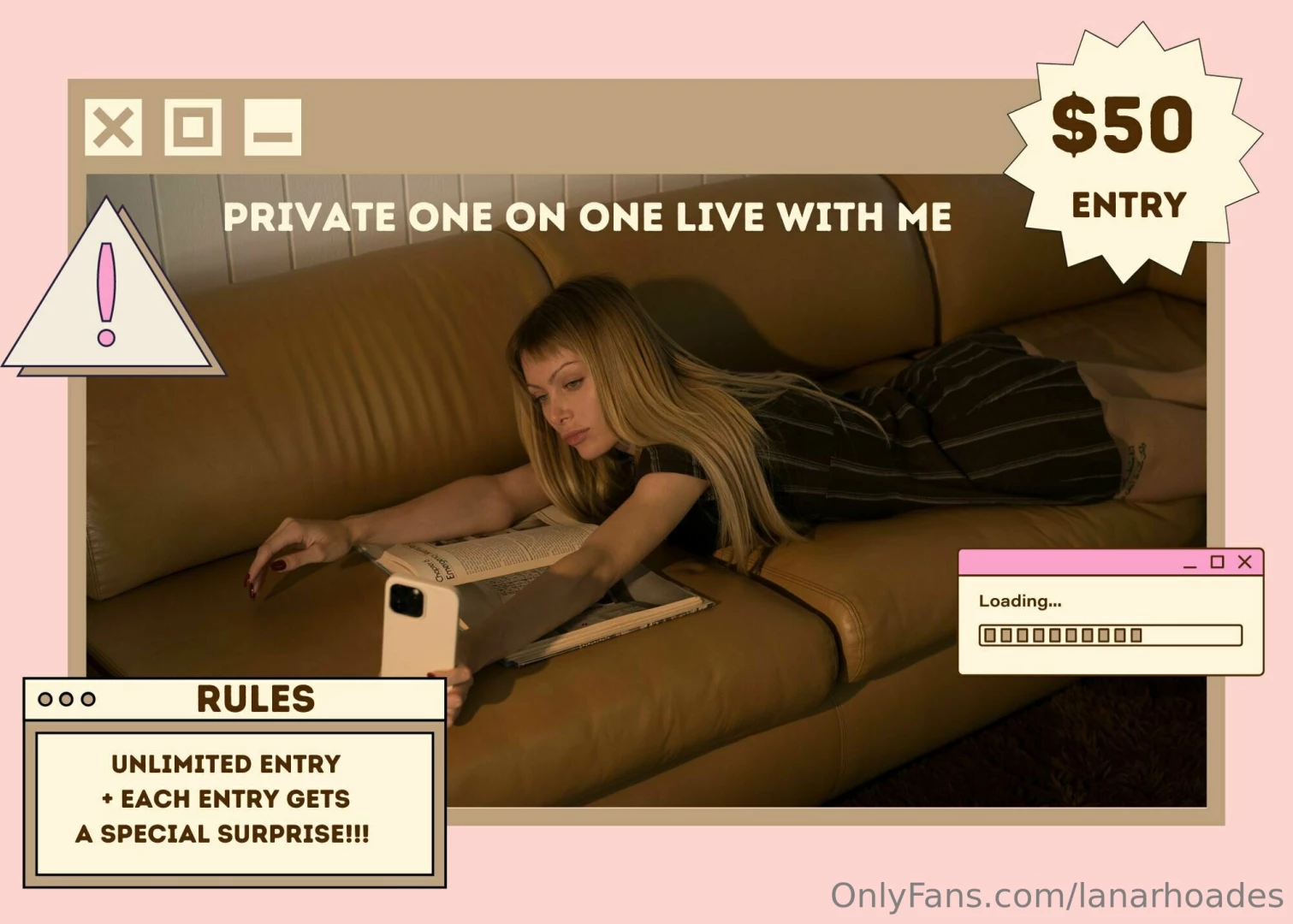 First ever 1 on 1 30 minute private live experience raffle picking a 