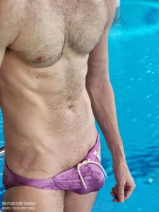 Taking speedo pics by the pool i got a little too excited captured the part 5