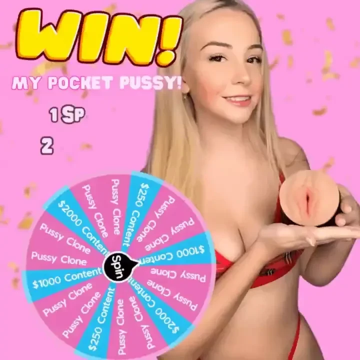 3 spins for only 30 promo today you might win to my pussy clone 