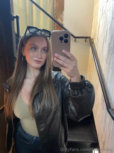 Bad girl vibes in a leather jacket