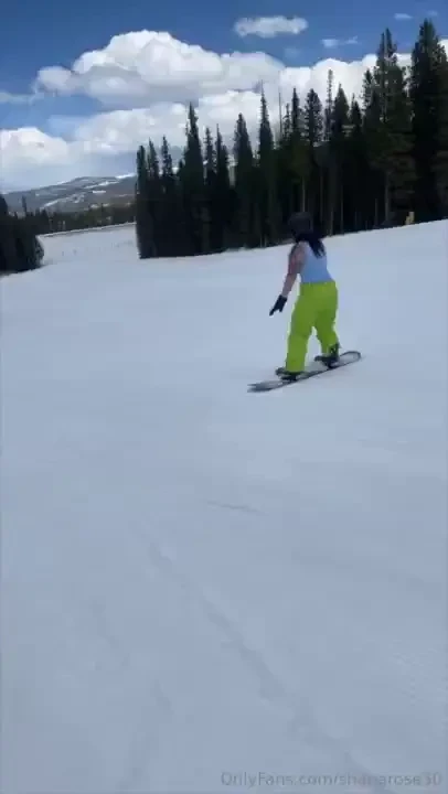 Just shredding the slopes 
