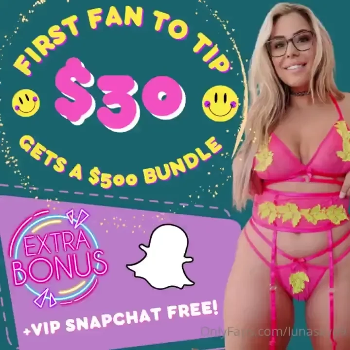 Get a bundle worth 500 and my vip snapchat free be the first to grab 