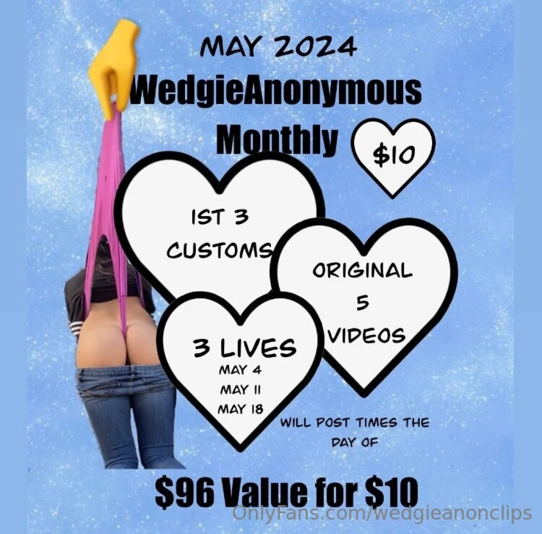 May 2024 deal click the gt wedgieanonymous to sub 