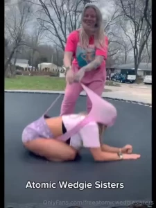 The atomic wedgie sisters are at again with a game of atomic wedgie