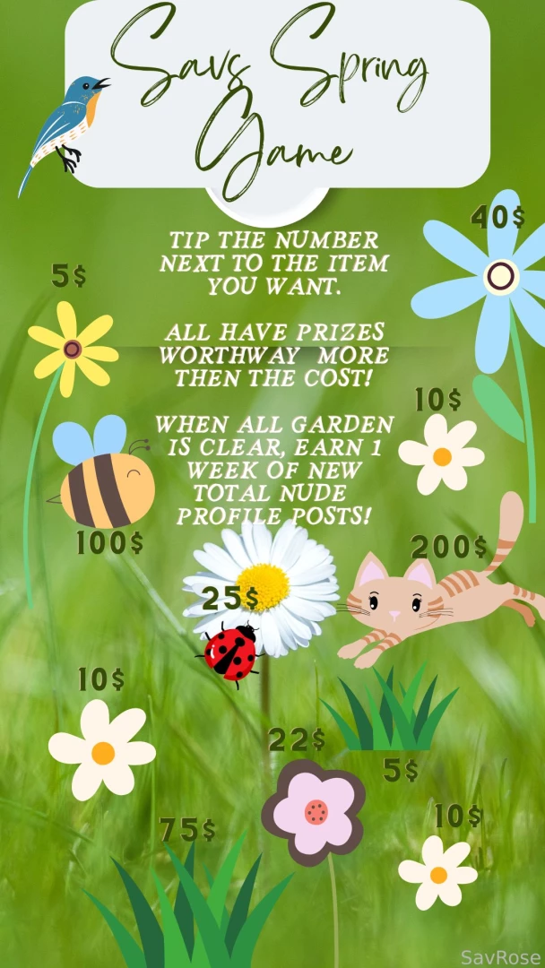 285262455024656384 - New spring game tip the amount next to which item in my garden you 