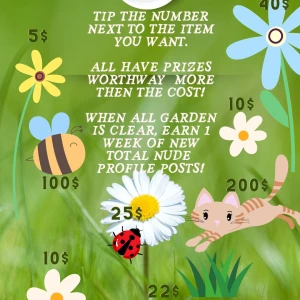 New spring game tip the amount next to which item in my garden you