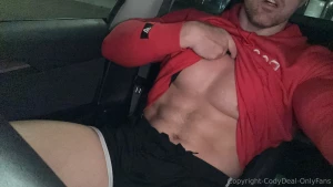 Pulling out my cock while sitting in my car -- daddy could use your