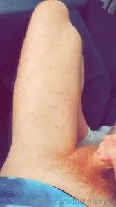 Stroking my dick on the couch