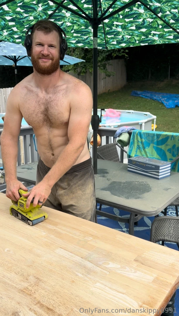 I hope you don t mind if i work with my shirt off 