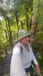 Take her to a waterfall up hundreds of stairs so you can eat each