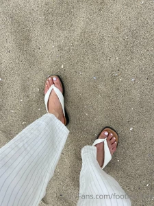 Taking these sandals off pronto so i can feel the sand simulating the