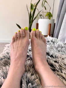 Happy hump day enjoy some pics of my feet and green toes at play part 9