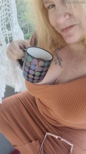 Naked kitty i mean coffee time