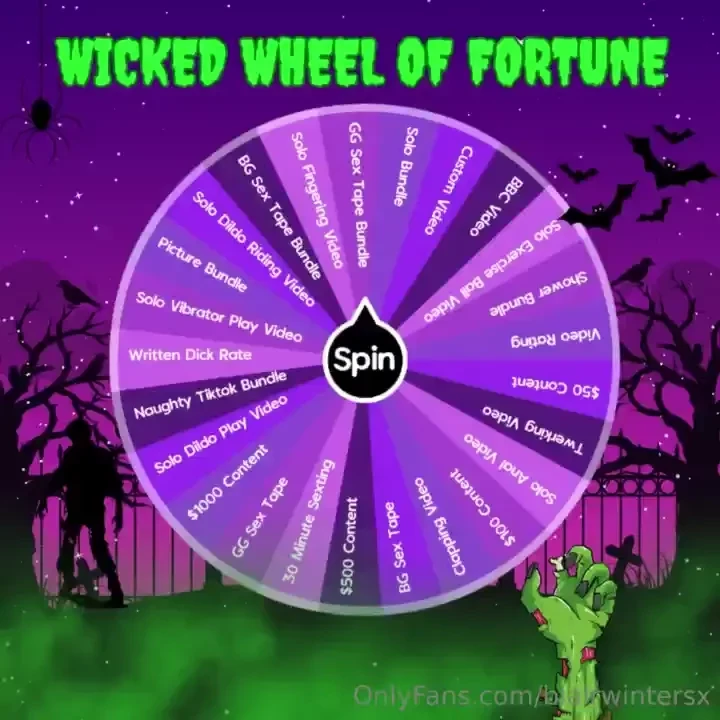 Halloween wheel do you want to see how lucky you are please tip 10 for 