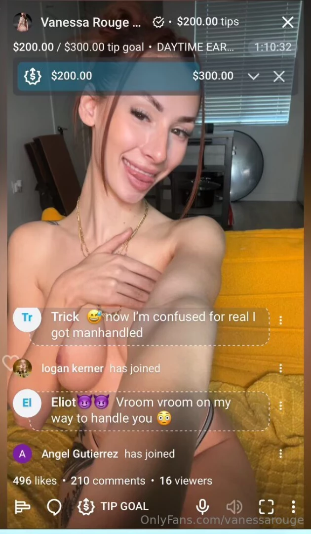 My titties are out daddy cum join me watch me get naked and fuck my 