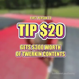 Tip me 20 for 300 worth of twerkin content right now baby