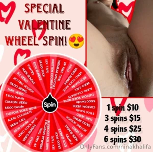 Would you want to be my valentine babe spin the wheel if you wanna be