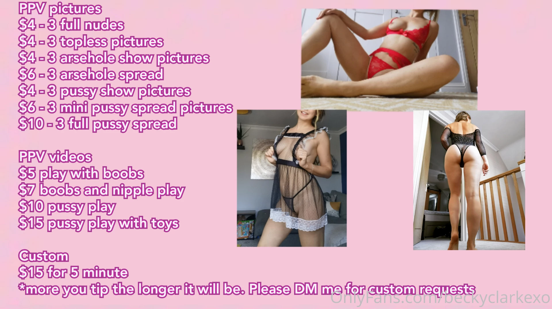 As per request my new ppv list please tip me with amount and say what 