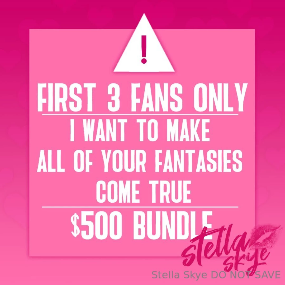 vipstellaskye - Only for the first 3 to tip send a 5 tip for a 500 bundle part 1 