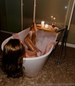 Having a drink in the hot tub to relax after a long day how s your