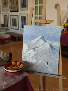 Who said artists can t be sexy white shirt mountain on the canvas and