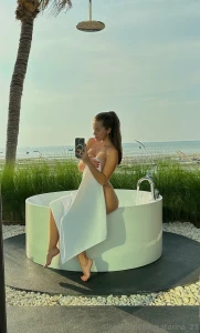 Warm breeze ocean and a white towel almost like a dream come true part 1