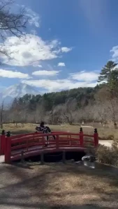 Dancing in front of the stunning mt fuji