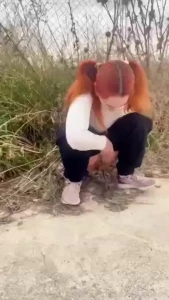 Tired morning walk pee public piss outdoors