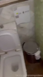 I m at a rock bar and peeing in the bathroom and making a really huge