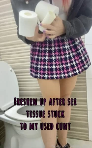 I go to the bathroom to pee and realise i have tissue stuck to my part 1