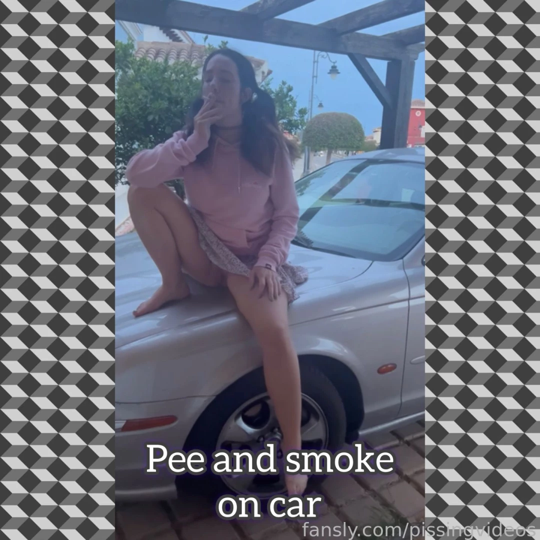Pee and smoke on the car car ruining ruined destroy public 