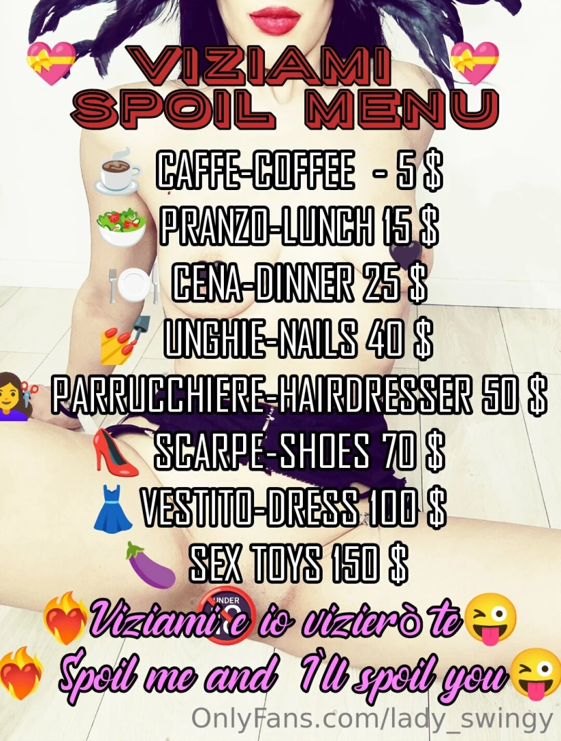 Viziami e io ti vizier spoil me and i ll spoil you 