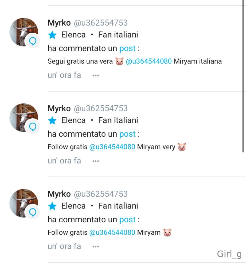 A tutte le creator state attente a questo fan che commenta mettendo 