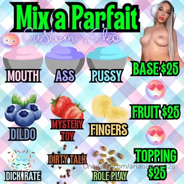 Mix-a-parfait custom video w ariana tip 75 to get your very own ariana 