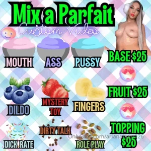 Mix-a-parfait custom video w ariana tip 75 to get your very own ariana