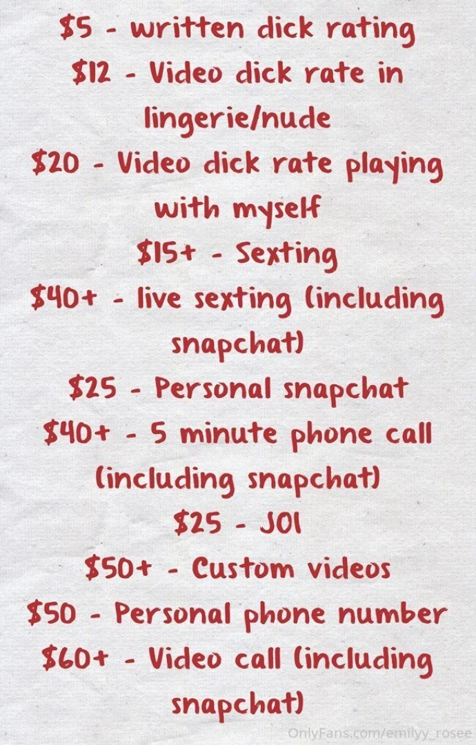 Here s my pricelist baby 