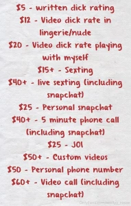 Here s my pricelist baby