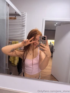 Fresh out of the shower feeling refreshed and playful