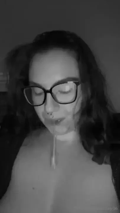 I drooled on my boobs to get ready for some titty fucking 