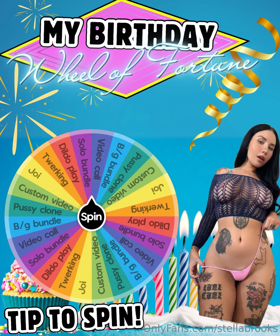 Its almost my birthday 1 spins 10 2 spins 15 3 spins 25 4 spins 30 4 