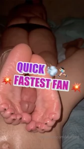 Full length footjob for 20 scrunched soles cum on feet
