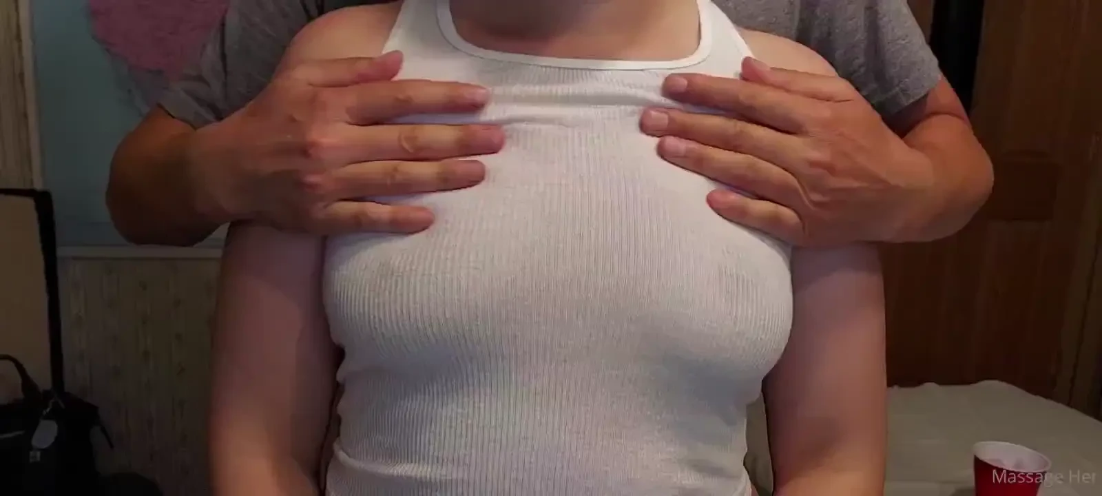 Ia labellaluna612 another beautiful sexy woman tank top and ice cubes 