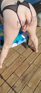 Z clairexoxoxxx playing with a toy on the deck next post is the video part 2