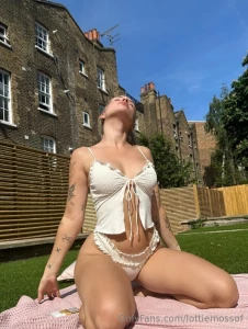 Soaking up the rays and leaving little to the imagination