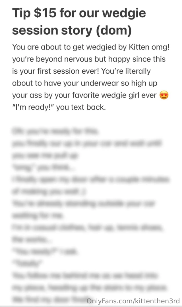 Tip 15 for our first wedgie session w me text this one is another fan 