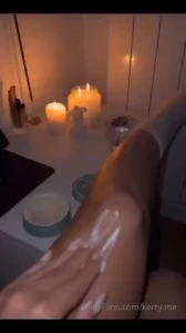I love moisturizing my skin after a shower this tender moment is made